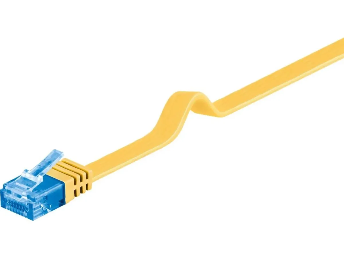 Pro CAT 6A U/UTP flat - Gelb - 2 meter