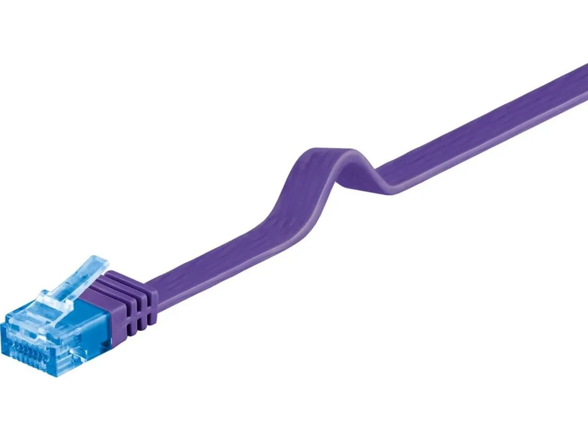 Pro CAT 6A U/UTP flat - Lila - 1 meter