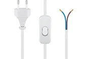 Pro Euro cord for assembly with switch 1.5 m white
