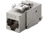 Pro Keystone module RJ45 CAT 6 STP 250 MHz - Silber