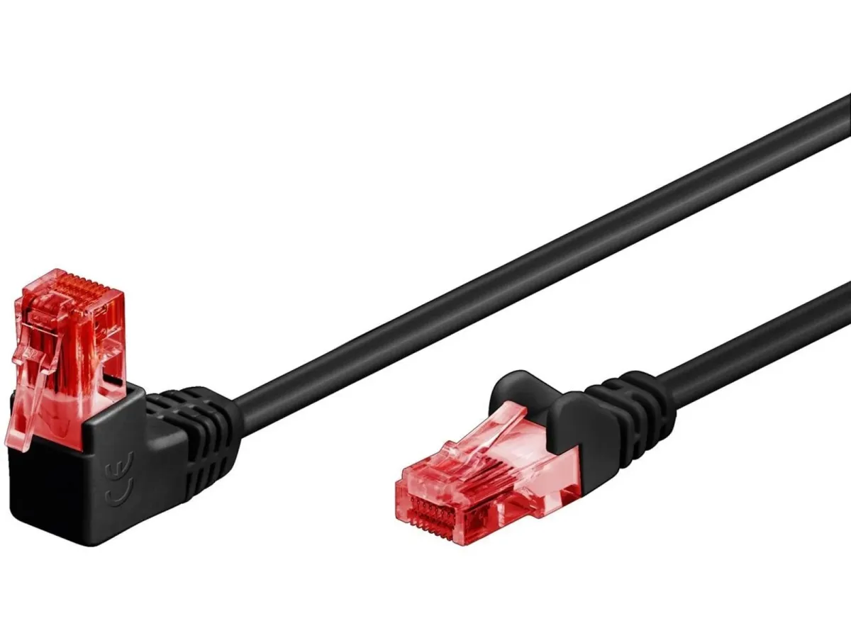 Pro LAN CAT 6 U/UTP - 90° - Schwarz - 2 meter