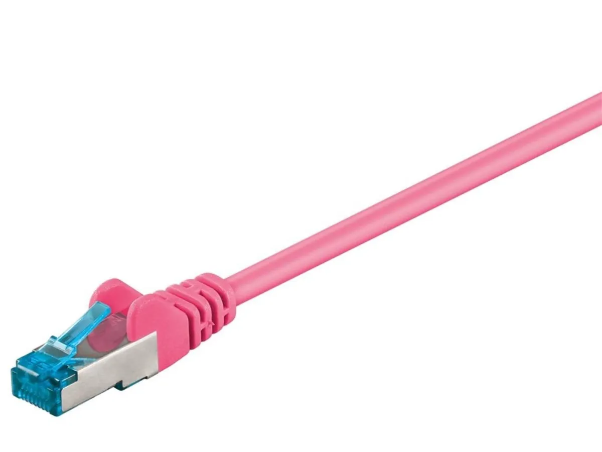 Pro LAN CAT 6A S/FTP - Rosa - 0.25 meter