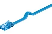 Pro LAN CAT 6A U/UTP flat - Blau - 2 meter
