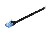 Pro LAN CAT 6A U/UTP flat - Schwarz - 1 meter