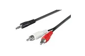 Pro MiniJack - 2xRCA - Schwarz - 15m