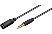 Pro MiniJack 3.5mm Ext. 4P - Bk - 5m