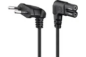 Pro Power cable C7 - 0.3 m - Schwarz - 90°