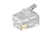 Pro RJ10 modular plug for flatcables 4 pol. - Transparent - 0 cm