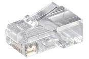 Pro RJ45 modular plug for round cable 8 pol. (10 pack) - Transparent