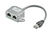 Pro splitter (Y-adapter) 2x RJ45 - Grau