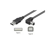 Pro USB 2.0 A/B - 90° - Schwarz - 0.50m