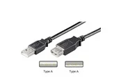 Pro USB 2.0 Extension A/A - Schwarz - 0.3m