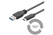 Pro USB-A <-> USB-C - 0.15m - USB 3.2 Gen 1 - Schwarz
