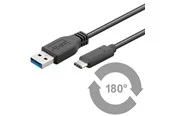Pro USB-A <-> USB-C - 0.15m - USB 3.2 Gen 1 - Schwarz