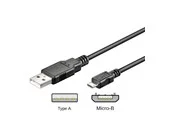 Pro USB-A <-> USB Micro-B - 0.3m - Schwarz
