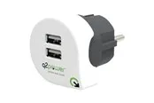 Q2Power 2-Port 24W USB-A Vægoplader