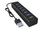 RaidSonic ICY BOX IB-HUB1700-U3 USB-Hubs - USB 3.2 - 7 - Schwarz