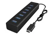 RaidSonic ICY BOX USB-Hubs - USB 3.2 - 7 - Schwarz