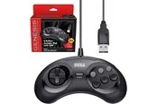 Retro-Bit 6-button Arcade Pad USB - Black - Wired Controller - MAC