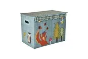 Rice Raffia Storage Box with Happy Forest Theme - Extra Large