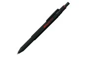 Rotring rOtring 6 3-in-1-Schreibgerät mit Kugelschreiber und Druckbleistift | Kugelschreiber mit 2 feinen Spitzen (schwarze und rote Tinte) | 1 Druckbleistift mit Spitze (,5-mm-Mine) | Schwarz