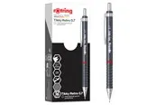 Rotring Tikky Retro Mechanical Pencils | 2B 0.7 mm | Grey Barrels | with Comfort Rippled Grip | 12 Count