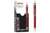 Rotring Tikky Retro Mechanical Pencils | 2B 0.7 mm | Red Barrels | with Comfort Rippled Grip | 12 Count
