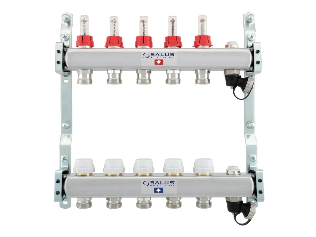 Salus Floor heating manifold 9 slings with flowmeter