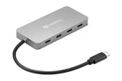 Sandberg USB-C to 4 x USB-C Hub USB-Hubs - USB 3.1 - 4 - Grau