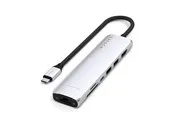Satechi 7-in-1 USB-C Slim Multiport Adapter with Ethernet - Silver