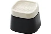 Savic Ergo Cube food bowl with rubber edge 22x22x16 cm black/white