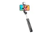 SBS Universal selfie stick with built-in LED light and tripod - Black