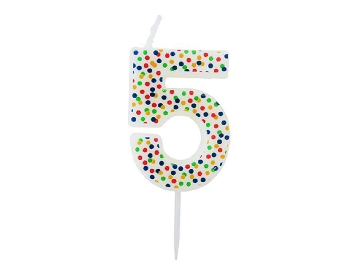 SCANSEASON Light with number 5 . 7.5cm high