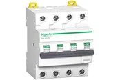 Schneider Electric Acti9 ic60 rcbo residual current circuit breaker with overcurrent protection 4p 32 a 30 ma type a c curve 6 ka 6000 a