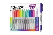 Sharpie Glam Pop-Permanentmarker | feine Spitze für klare Details | verschiedene Farben | 12 Markierstifte