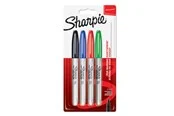 Sharpie Permanent Marker | Marker Stifte mit feiner Spitze | gemischte Farben | 4 Stück