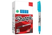 Sharpie Permanent Marker | Marker Stifte mit feiner Spitze | türkise permanente Tinte | 12 Stück Market Set