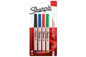 Sharpie Permanent Marker | Marker Stifte mit ultra-feiner Spitze | gemischte Standardfarben | 4 Stück