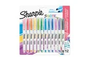 Sharpie S-Note Textmarker & Kreative Markerstifte | Schreiben, Malen, Markieren & Mehr | geschmischte Pastellfarben | 2-in-1 Keilspitze (Breit & Fein) | 12 Stück Highlighter