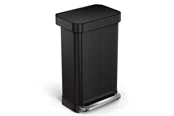 Simplehuman 45L rechteckiger Behälter mit Liner-Tasche, schwarz