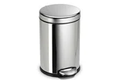 Simplehuman 4,5L runder Pedaleimer, polierter Stahl