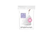 Simplehuman Code M maßgeschneiderte Müllbeutel, Packung mit 20, weiß
