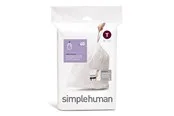 Simplehuman Code T maßgeschneiderte Müllbeutel, Packung mit 20, weiß