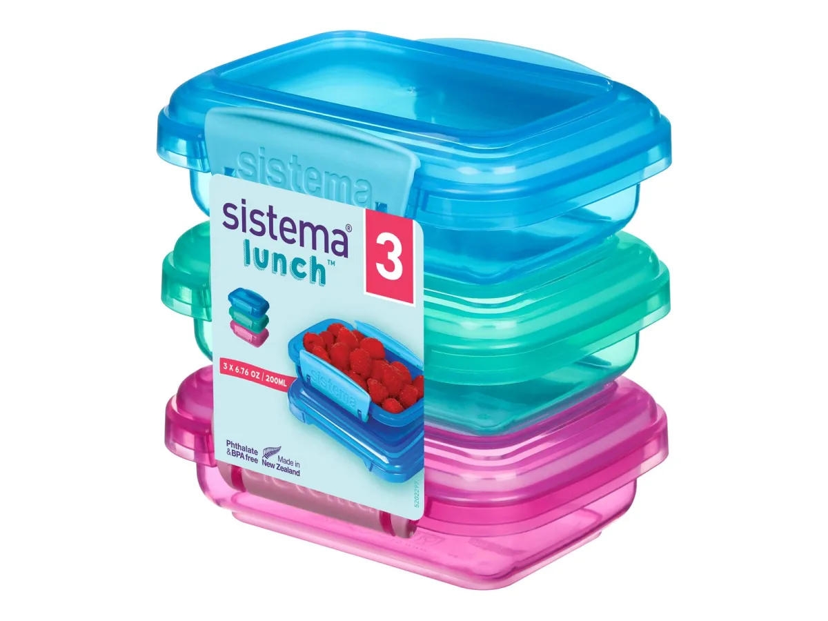 Sistema Pack 200ml x 3 Lunch Coloured