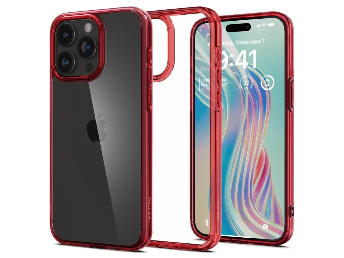 Spigen Ultra Hybrid - deep red - iPhone 15 Pro *DEMO*