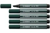 STABILO Pen 68 MAX - Felt-tip pen with thick chisel tip - earth green