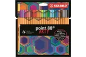 STABILO ® point 88® fineliner Arty cardboard wallet of 24 colors