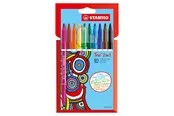 STABILO Trio 2 in 1 - Felt-tip pen and fineliner in one - Set of 10 pieces