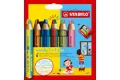 STABILO woody Arty 3 in 1 cardboard wallet of 18 pens incl. a sharpener