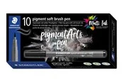 Staedtler pigment soft brush pen 10 pcs warmgreymed.